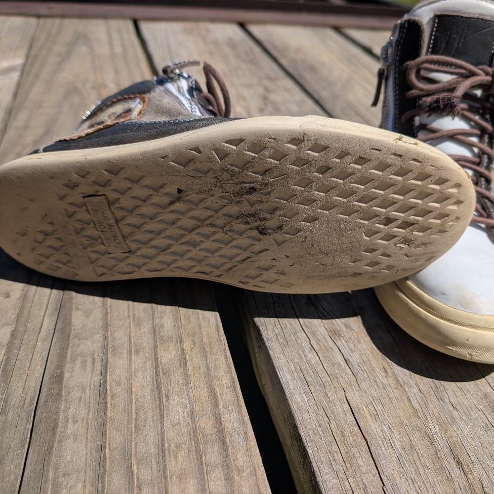 Giuseppe Zanotti Hi-top Sneakers with Skull Women's size 40 1/2 (9-9.5) - Picture 9 of 11